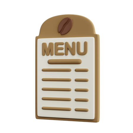 Cardápio de café  3D Icon