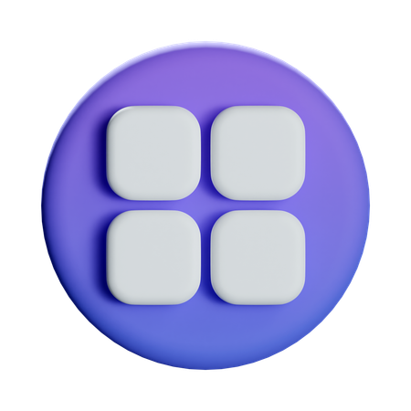 Menú de cuadrícula  3D Icon