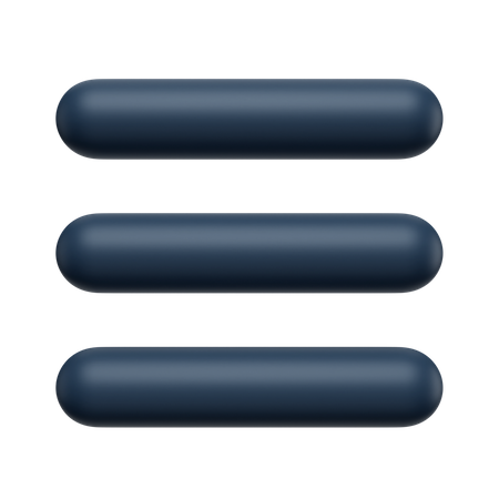 Menu de hamburgers  3D Icon