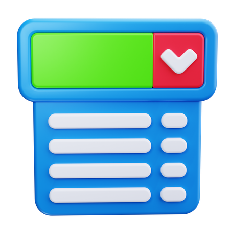 Menú desplegable  3D Icon