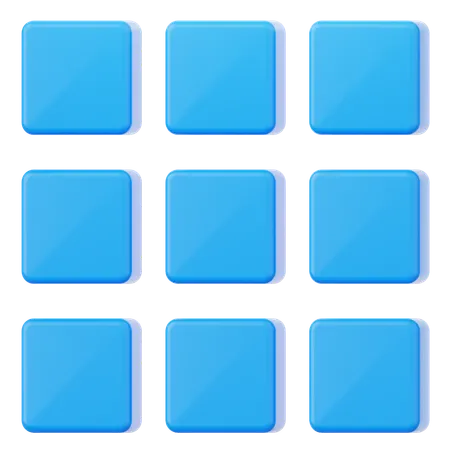 Menu Grid  3D Icon