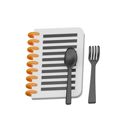 Menu List  3D Icon