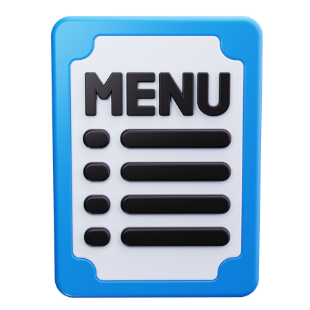 Liste des menus  3D Icon