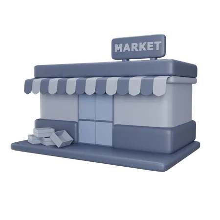 Mercado  3D Icon