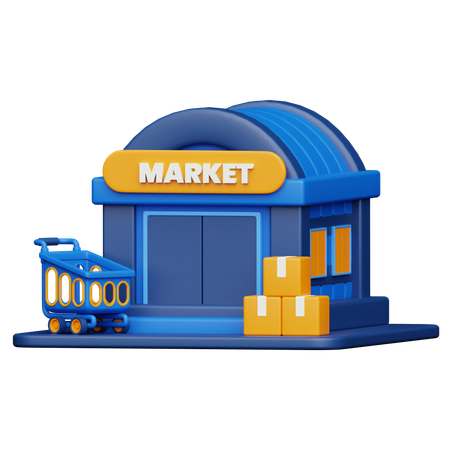 Mercado  3D Icon