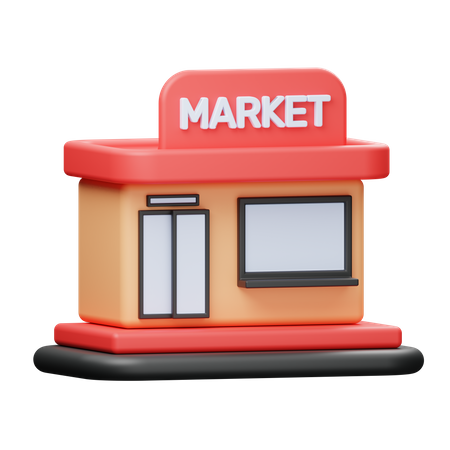 Mercado  3D Illustration