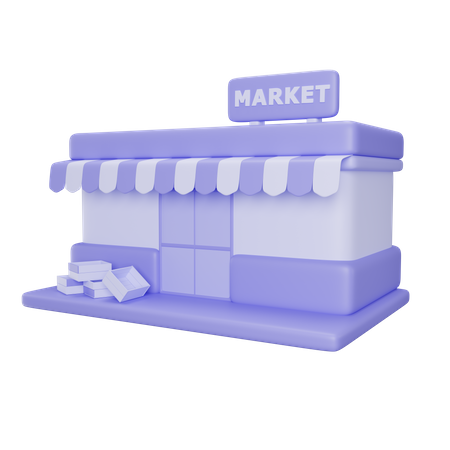 Mercado  3D Icon