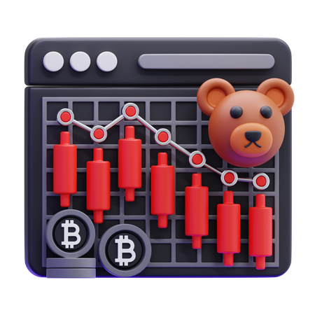Mercado bajista  3D Icon