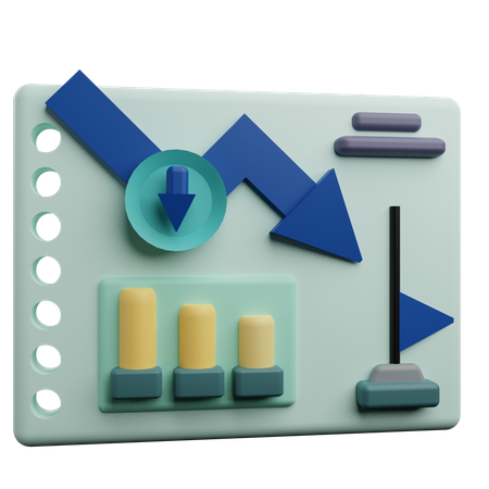 Mercado bajista  3D Icon