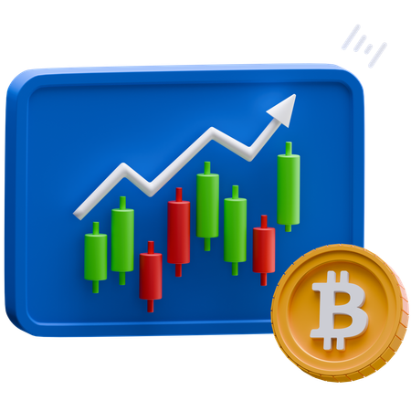 Mercado de bitcoins  3D Icon