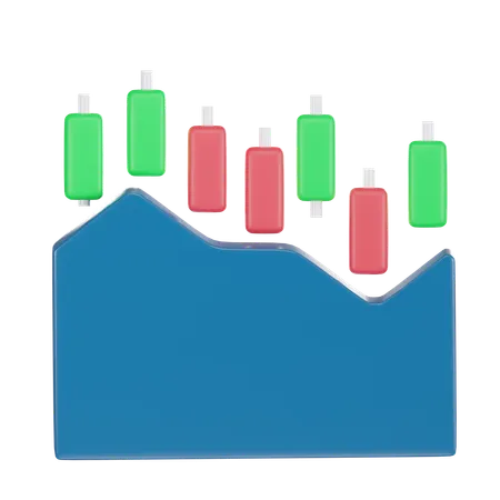 Mercado de ações  3D Icon