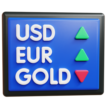 Mercado de ações  3D Icon