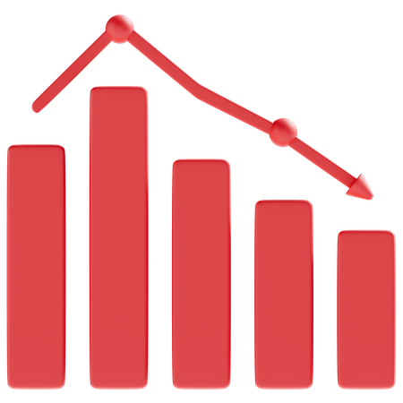 Mercado de ações em baixa  3D Icon