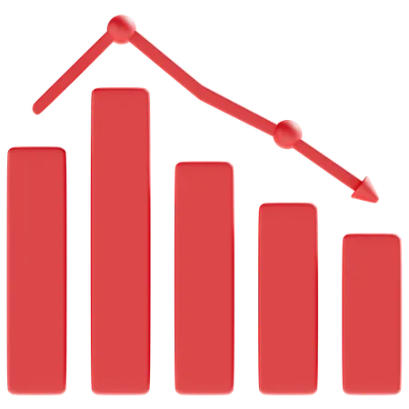 Mercado de ações em baixa  3D Icon