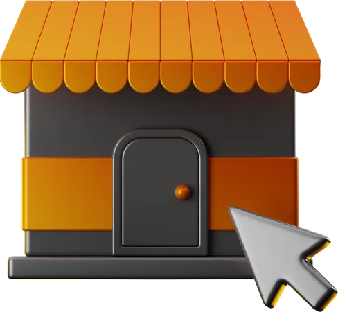 Mercado de compras on-line  3D Icon