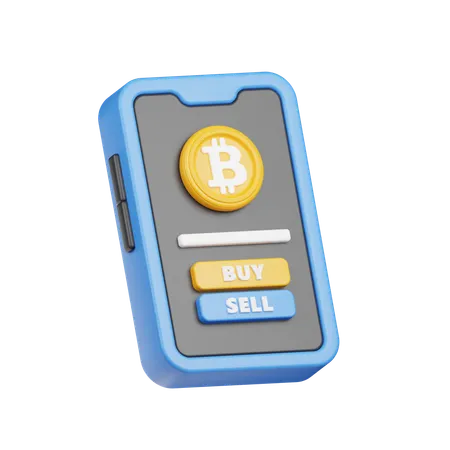 Mercado criptográfico  3D Icon