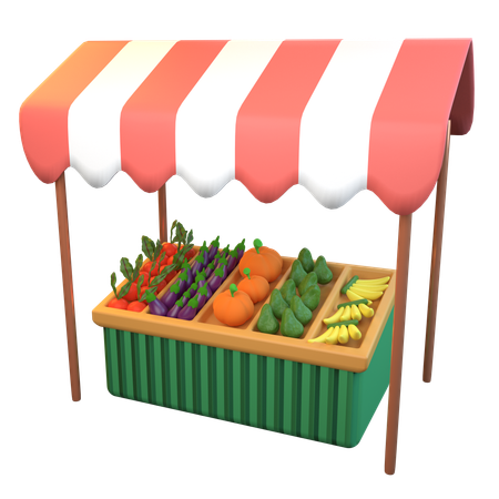 Mercado de frutas  3D Icon