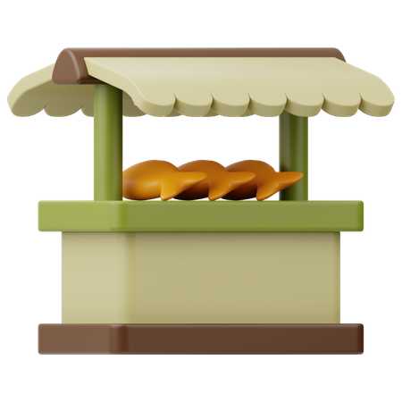 Mercado de Peixe  3D Icon