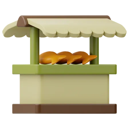 Mercado de Peixe  3D Icon