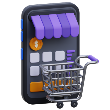 Mercado en línea  3D Icon