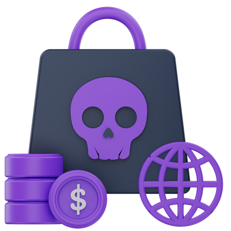 Mercado negro  3D Icon