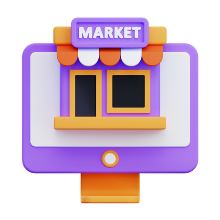 Mercado negro  3D Icon