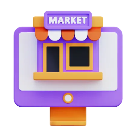 Mercado negro  3D Icon