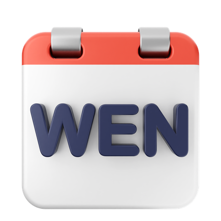 Calendrier du mercredi  3D Icon