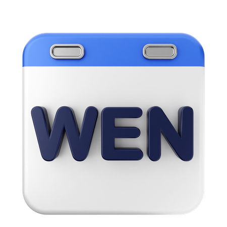 Calendrier du mercredi  3D Icon
