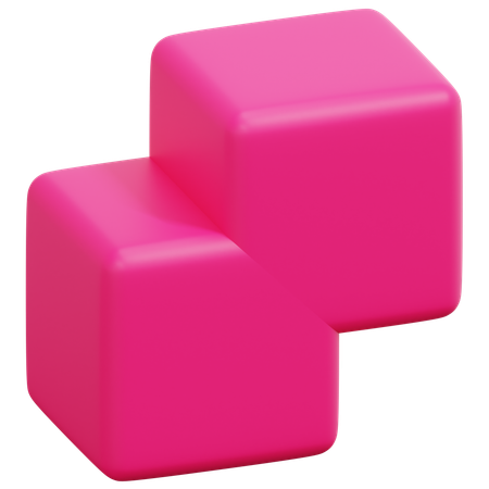 Merge Abstract Shape  3D Icon