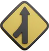 Merge Ahead Sign