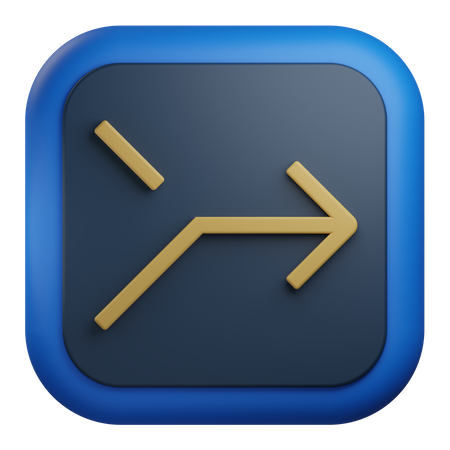 Merge Arrow  3D Icon