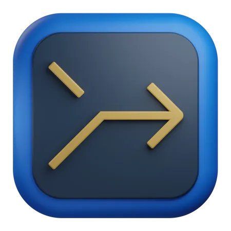 Merge Arrow  3D Icon