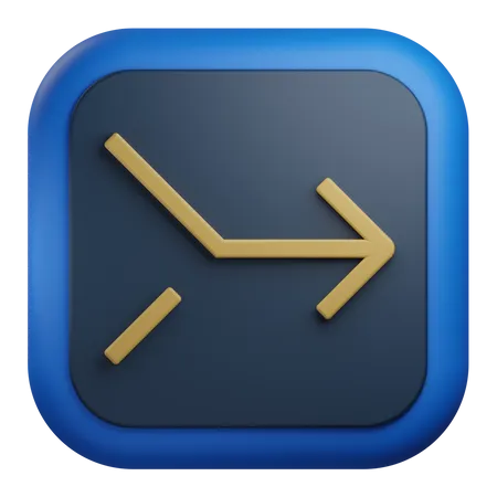 Merge Arrow  3D Icon