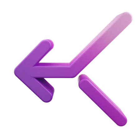 Merge Left Arrow  3D Icon