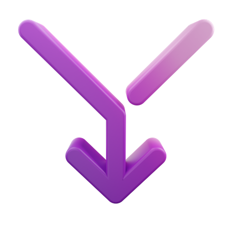 Merge One Arrow  3D Icon