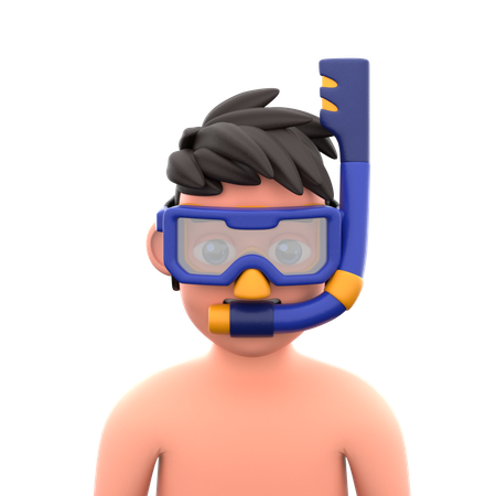 Mergulhador  3D Icon