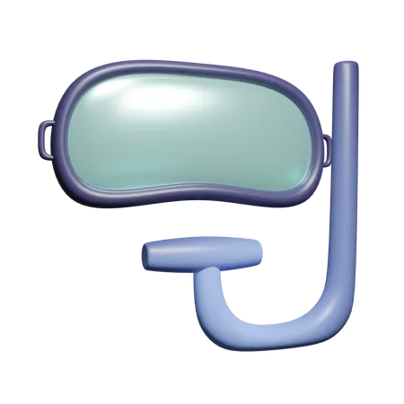 Mergulho com snorkel  3D Icon