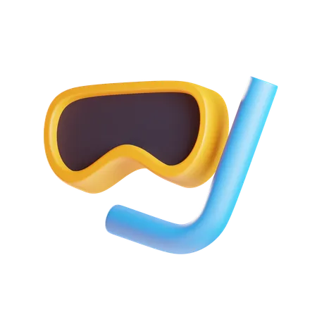 Mergulho com snorkel  3D Icon