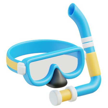 Mergulho com snorkel  3D Icon