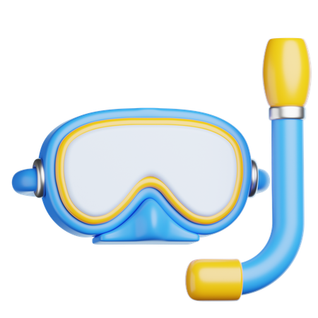 Mergulho com snorkel  3D Icon