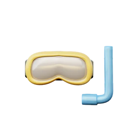 Mergulho com snorkel  3D Illustration