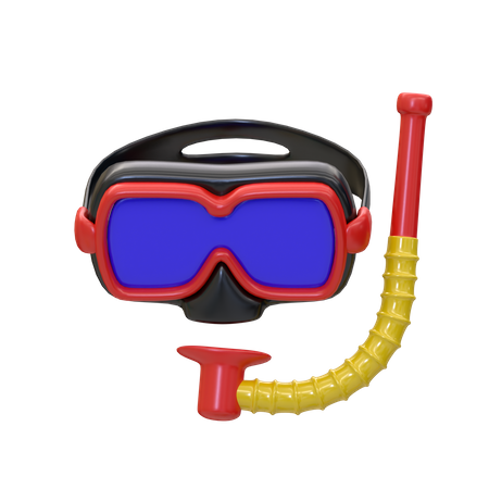 Mergulho com snorkel  3D Illustration