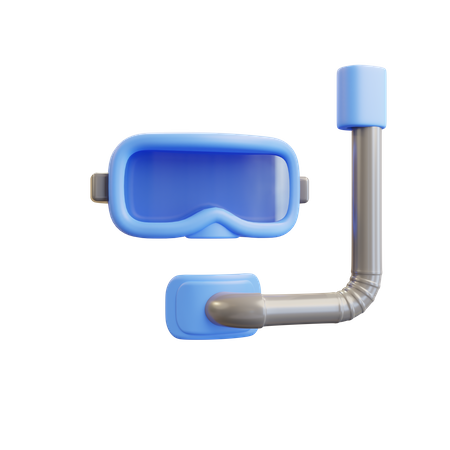 Mergulho com snorkel  3D Illustration