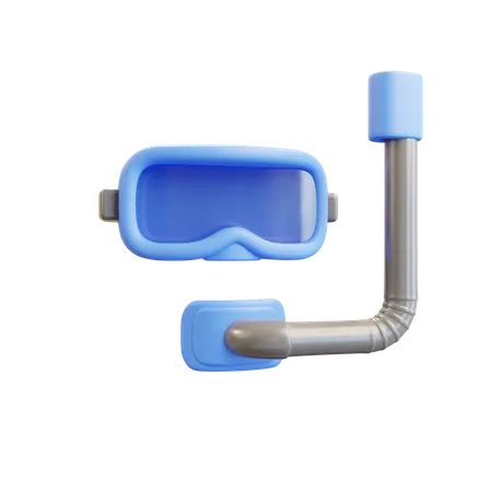 Mergulho com snorkel  3D Illustration
