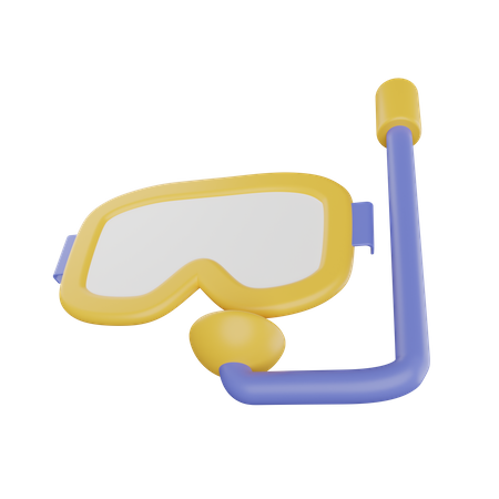 Mergulho com snorkel  3D Illustration