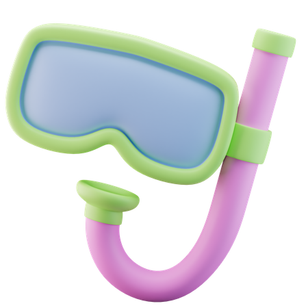 Mergulho com snorkel  3D Icon