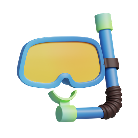 Mergulho com snorkel  3D Icon