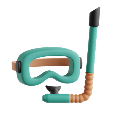 Mergulho com snorkel  3D Icon