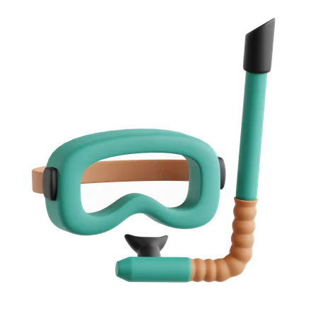 Mergulho com snorkel  3D Icon